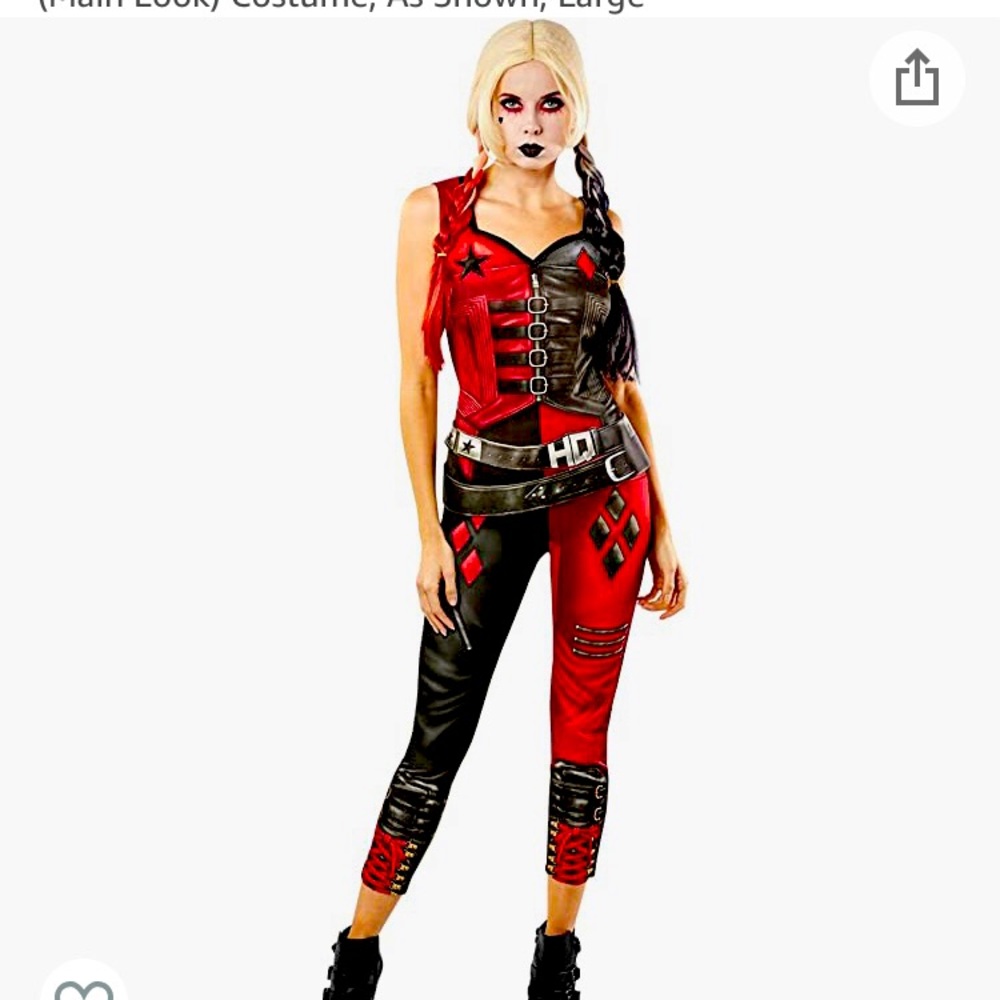 Harley Quinn suicide squad costume! Size Large. NEVER BEEN WORN.